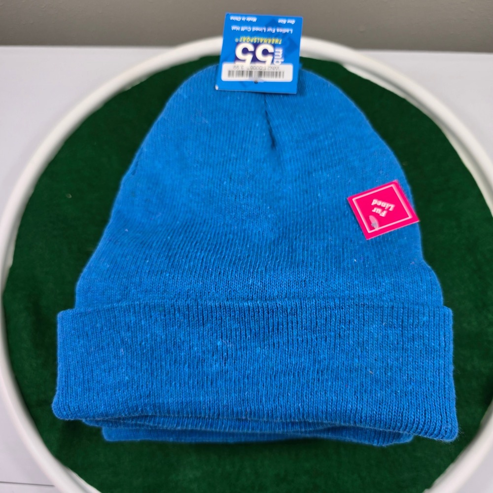 55 THERMALSPORT Fur Lined Cuff Hats Ladies One Size Blue NWT Qty 8